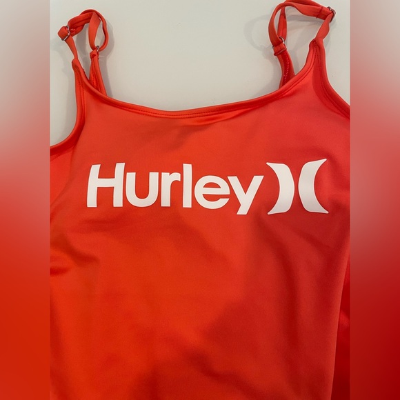 Hurley Womens Bikini One Piece Swimsuit Orange Corral Size LARGE - Picture 3 of 4